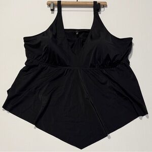 Torrid Black V-Neck Swimsuit 6 NWT